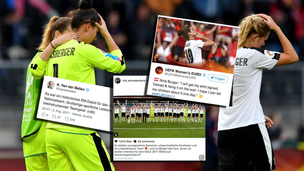 Auf Twitter und Co. hagelte es Lob für die ÖFB-Fußballerinnen.