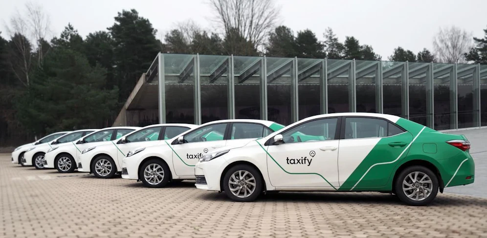 Taxify-Flotte in Riga. 