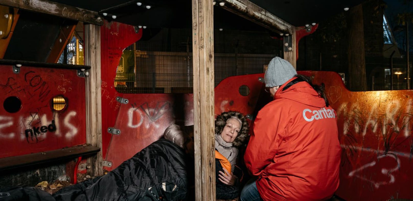 Caritas und Stadt Wien halfen mit Obdachlosen durch den kalten Winter.