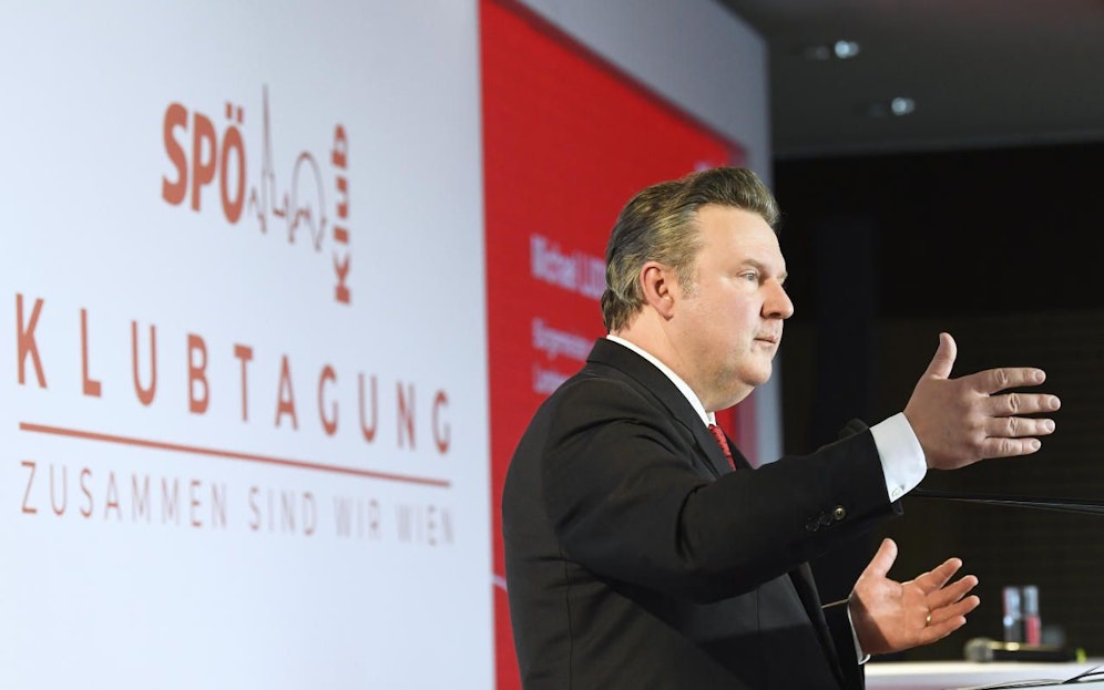 WIens Bürgermeister Michael Ludwig bei der Klubtagung der SPÖ Wien 2019 im burgenländischen Frauenkirchen. Heuer steht die Tagung unter dem Motto "Zusammen sind wir erfolgreicher". 