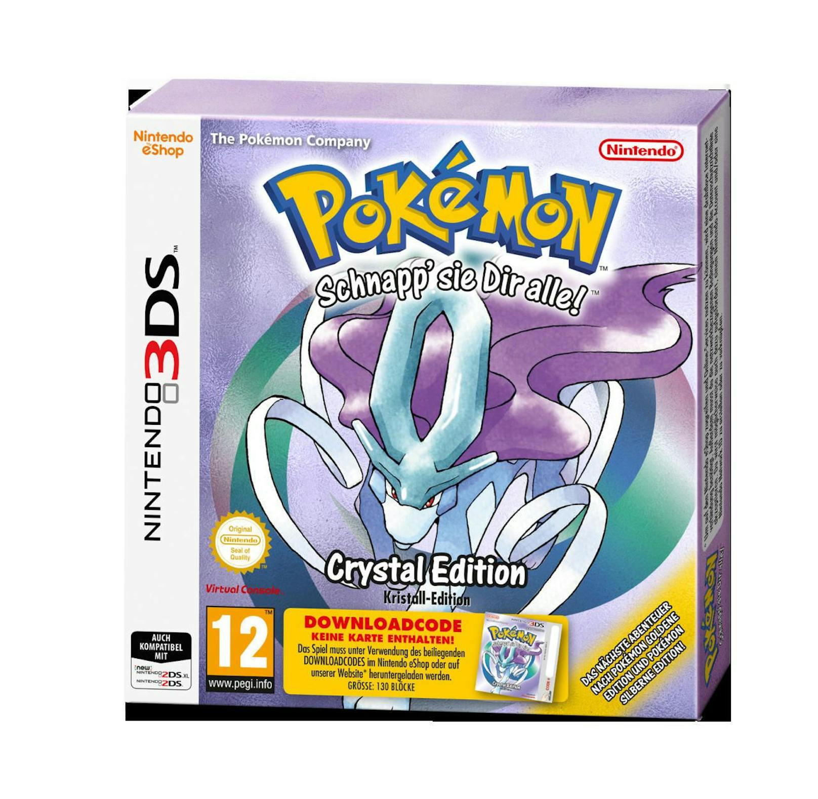 Pokémon Kristall kommt für Nintendo 2DS & 3DS