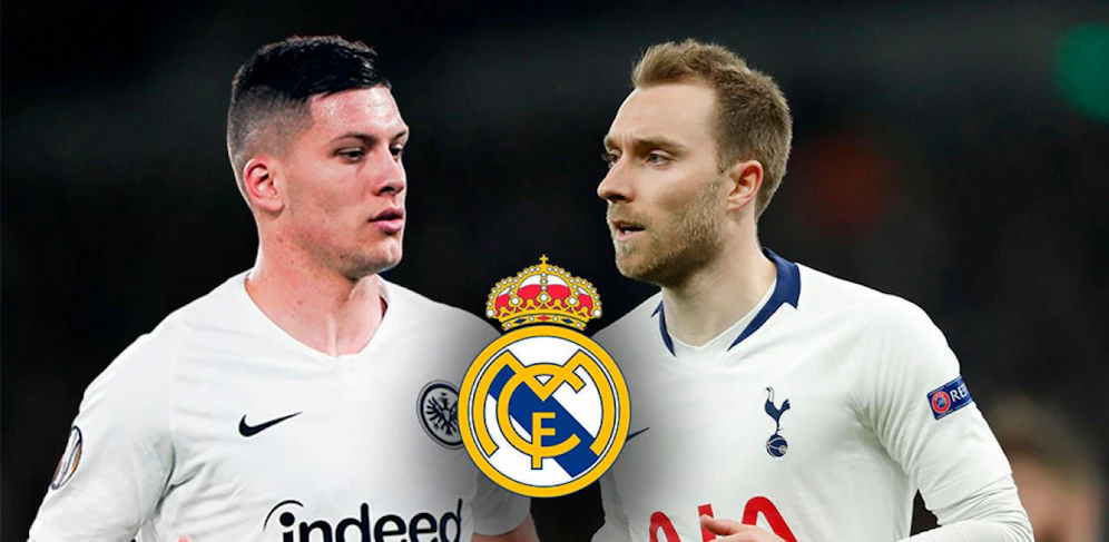 Luka Jovic und Christian Eriksen vor dem Wechsel zu Real Madrid.
