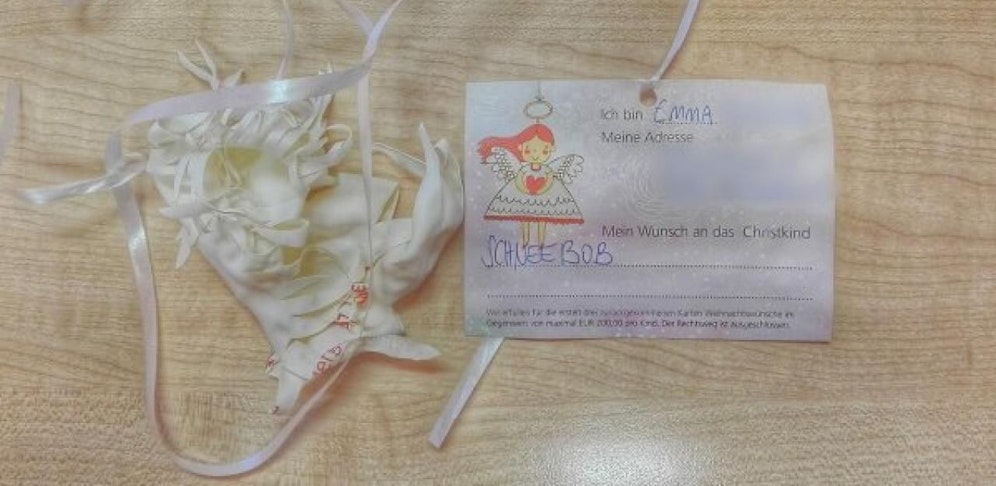 Emmas Luftpost ans Christkind landete im fernen Italien.