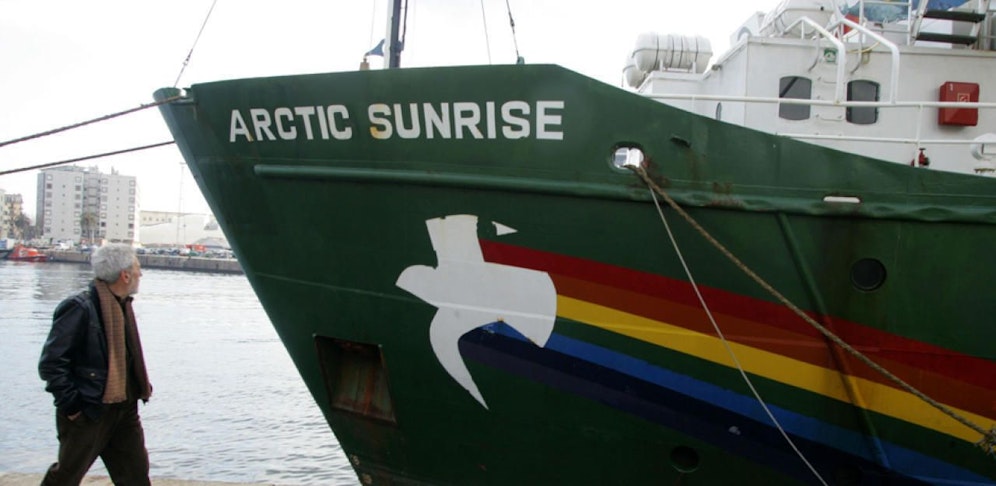 Das Greenpeace-Schiff "Arctic Sunrise".