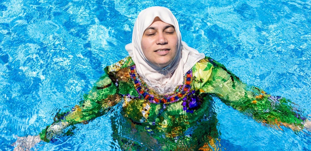 In den Wiener Bädern ist das Baden in "echten" Burkinis kein Problem.
