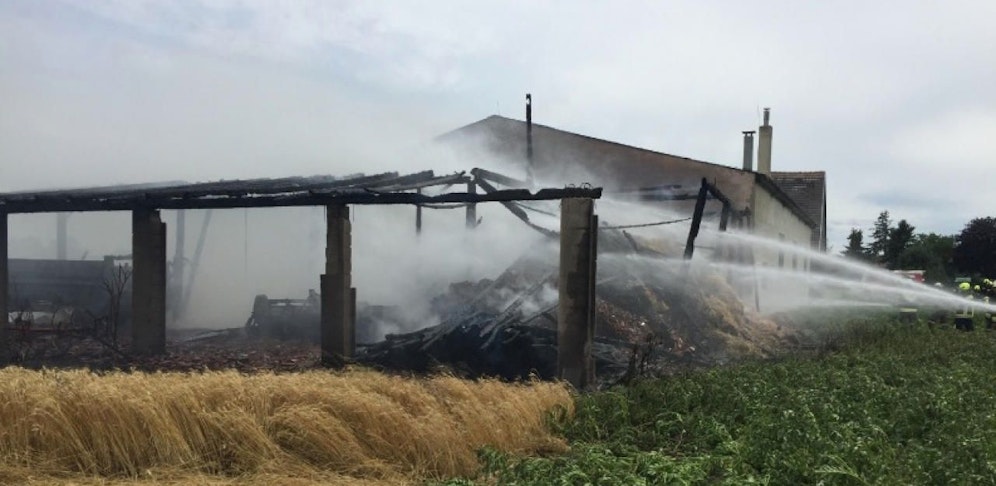 Vom Stadl blieb nichts über.