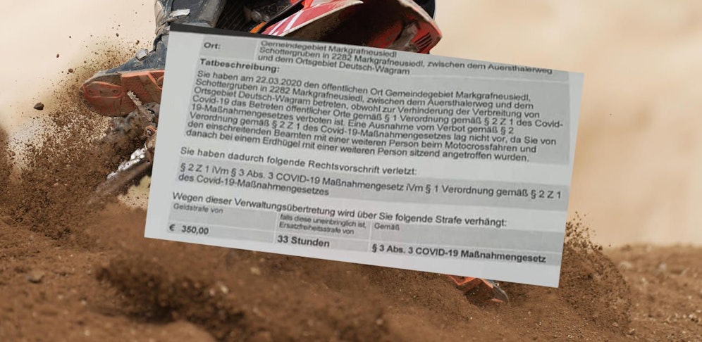 Motocross-Fahrer hatten auch Corona-Strafe bekommen.