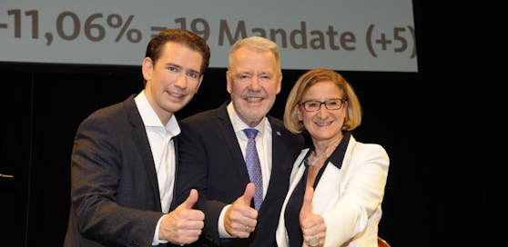 Schneeberger nach Sieg mit Landeschefin und Kanzler