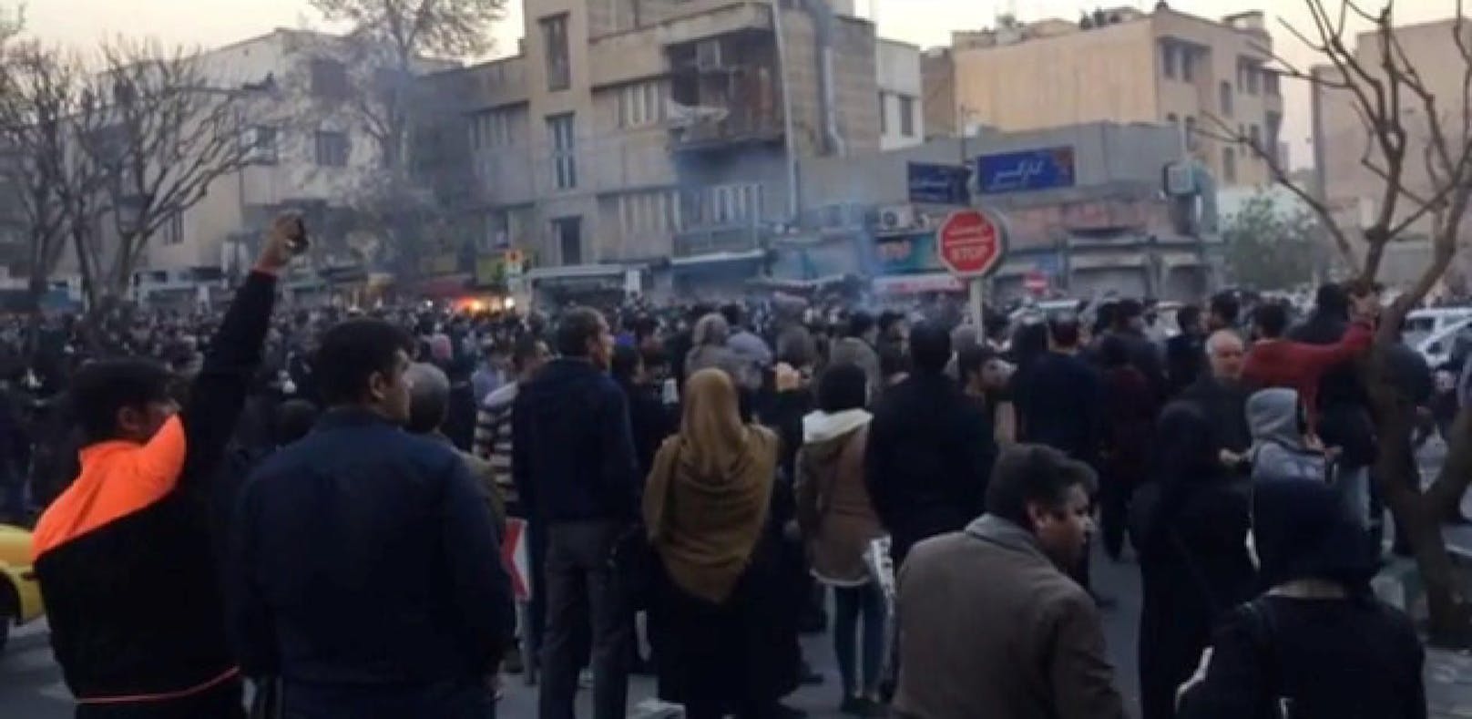 Eine Demonstration in Teheran am Samstag