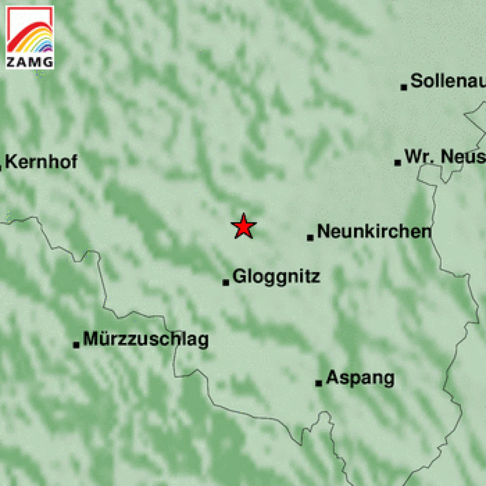 Das Epizentrum ist auf dem Bild mit einem roten Stern markiert.