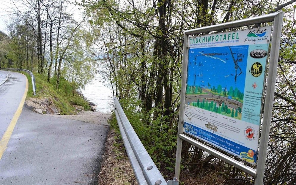 An dieser Stelle passierte der Tauchunfall.