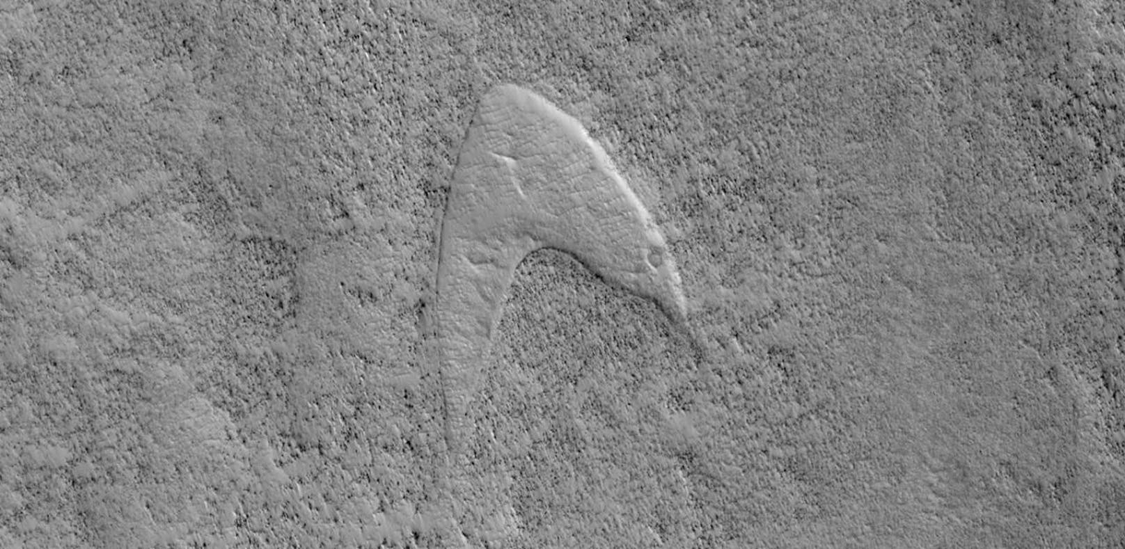 "Star Trek"-Logo auf der Mars-Oberfläche entdeckt