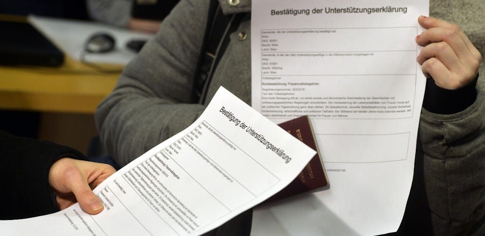 Mit dem 1. Oktober beginnt die Eintragungswoche für drei Volksbegehren. 