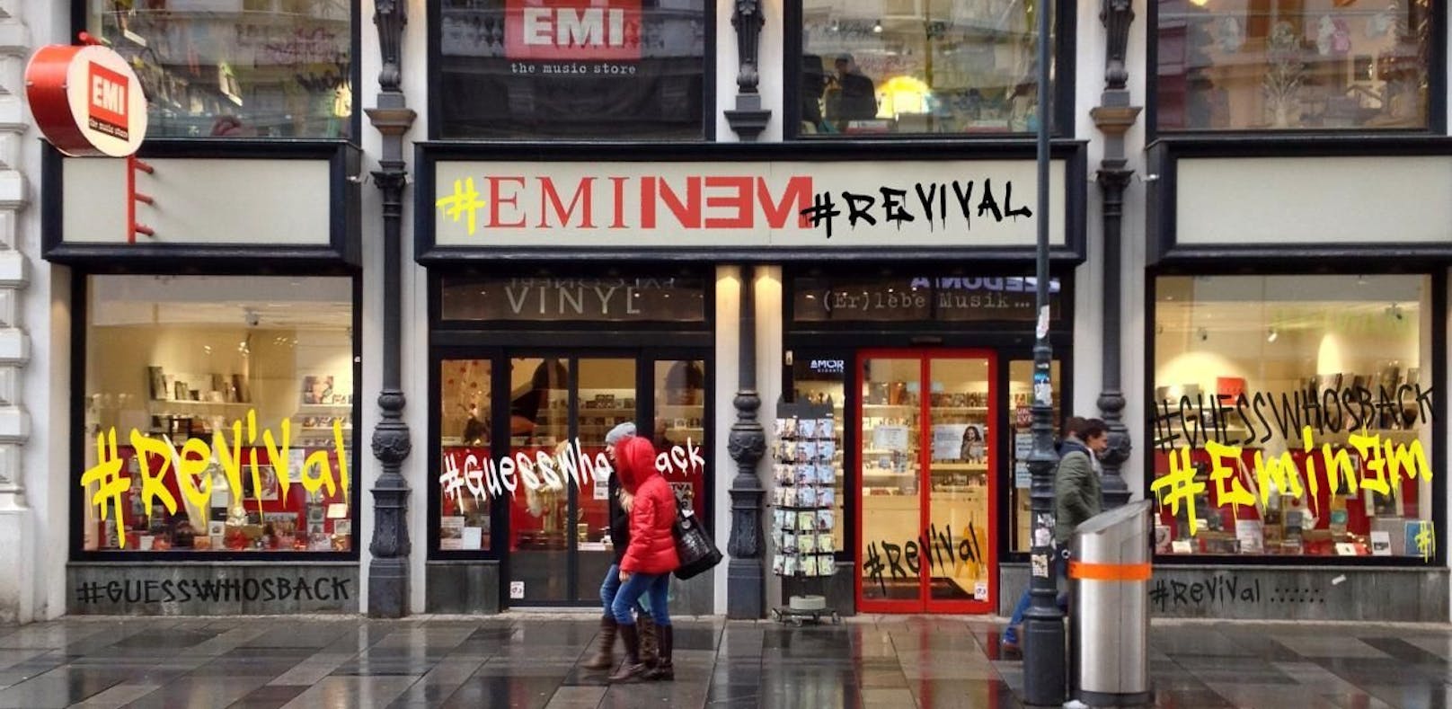 Anonyme Fans toben sich an EMI(NEM)-Store aus