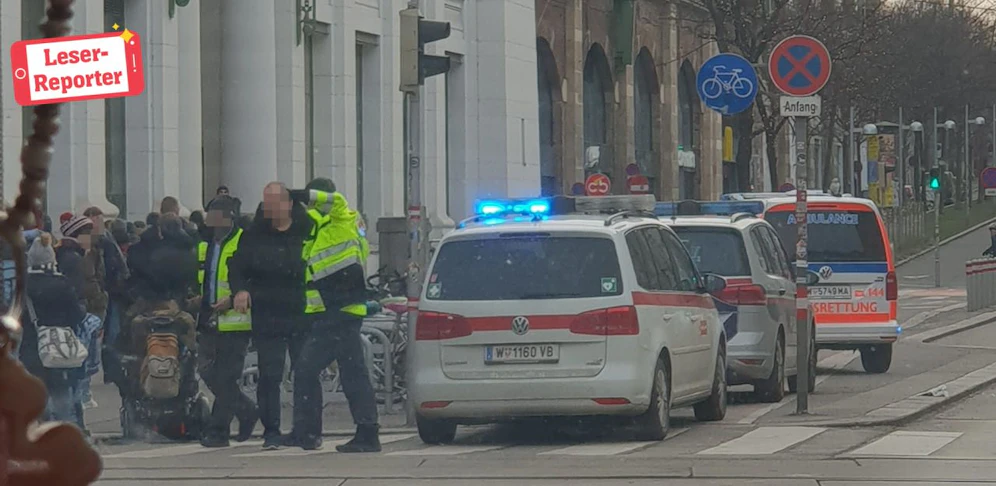 Rettungseinsatz am Dienstag am Hernalser Gürtel.