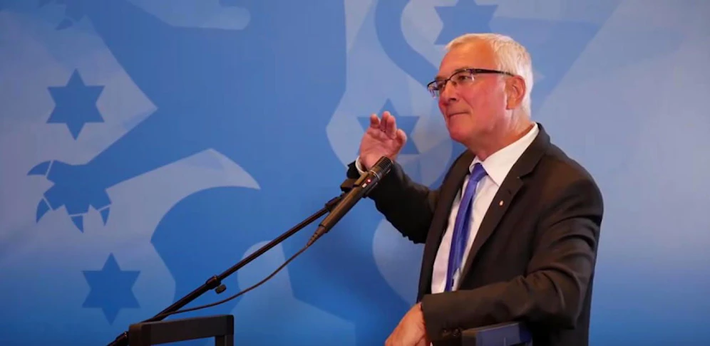 Elmar Podgorschek bei der AfD-Veranstaltung im deutschen Thüringen