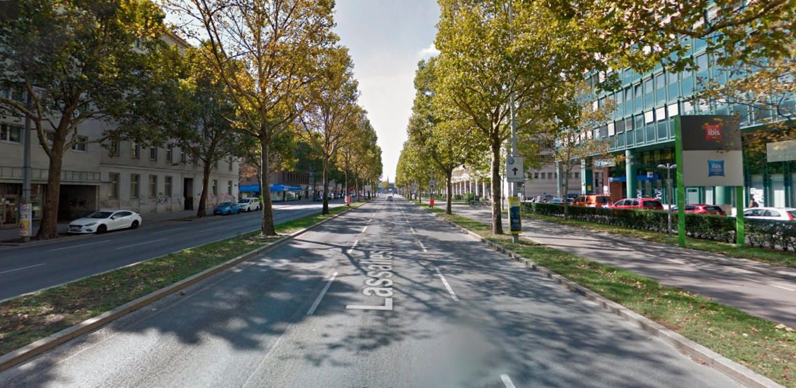 Auf der Lassallestraße kollidierte der 51-Jährige mit einer Laterne.