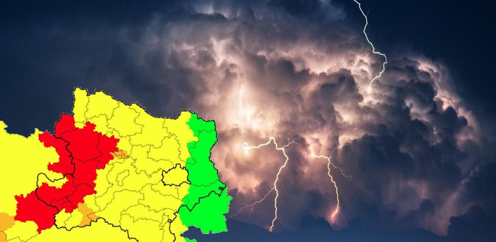 Die aktuelle Warnkarte für Sonntag.