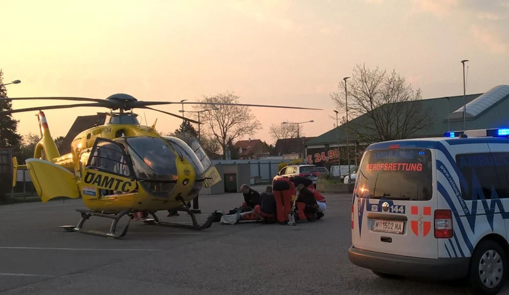 Rettungs-Helli C9 im Einsatz.