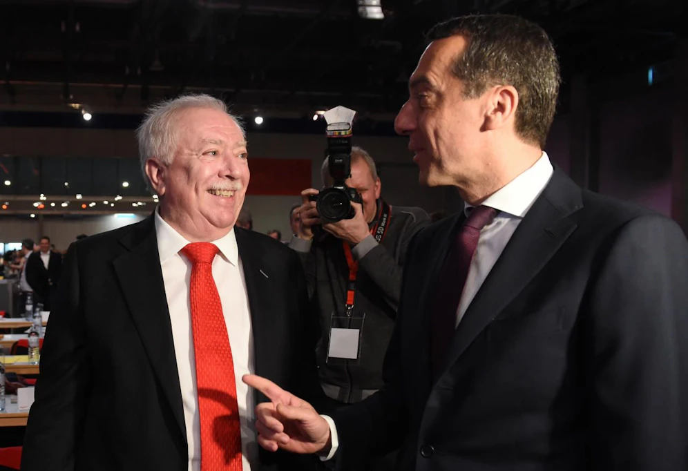 Wiens Bürgermeister Häupl mit Bundeskanzler Kern: "Ich bin ein Kernianer"