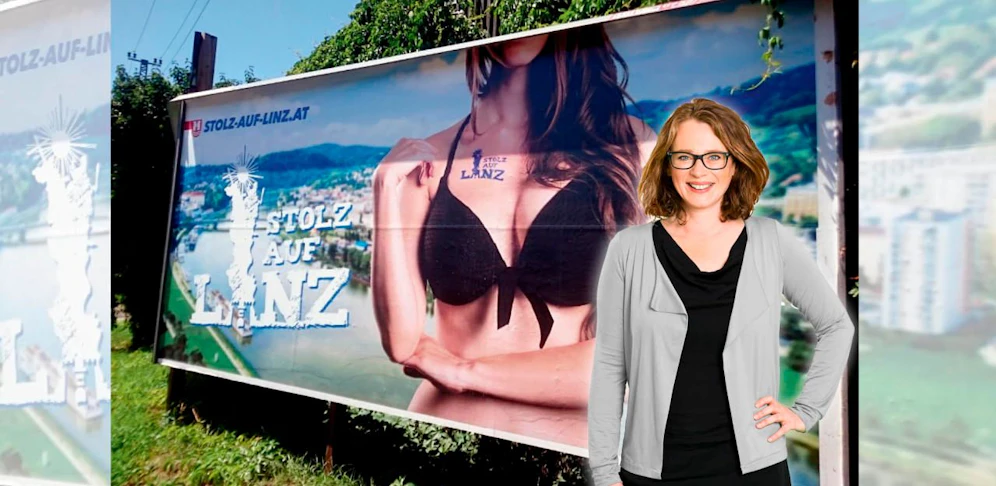 Eva Schobesberger (Grüne) will, dass die FPÖ-Plakate abgehängt werden.