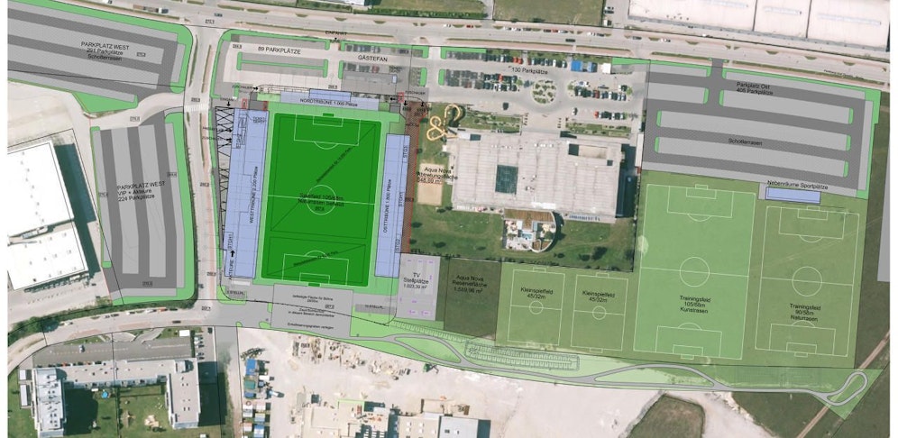 Wiener Neustadt: Hier sollen Stadion und Trainingsplätze errichtet werden.
