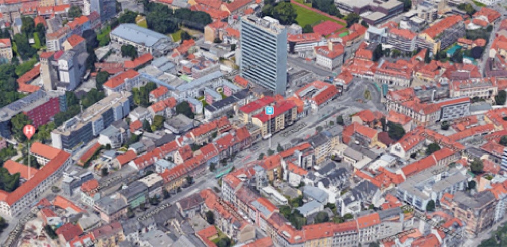 Tatort: Der Griesplatz in Graz.