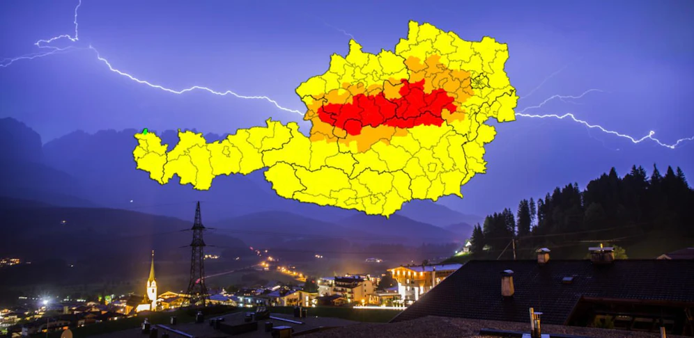 Es blitzt wieder über Österreich.