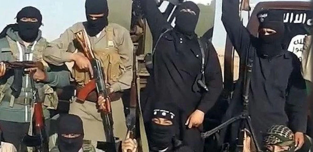 Ein Bild von Terroristen des Islamischen Staats.