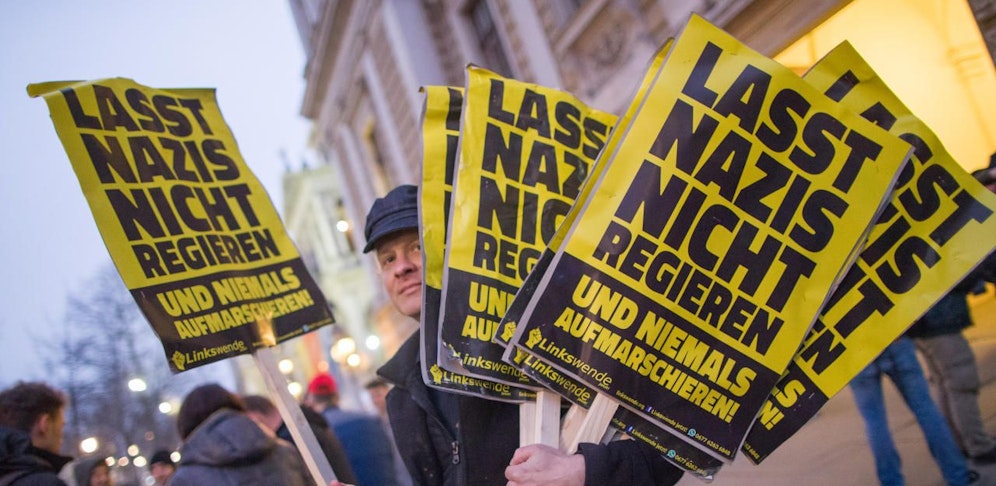 Eine Demonstration "gegen Rechts" wird auch am Abend des 8.Mai für großflächige Absperrungen in der Wiener Innenstadt verantwortlich sein.