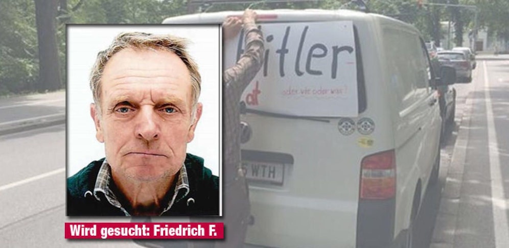 Der mutmaßliche Täter: Er fuhr mit der Aufschrift "Heil Hitler" auf seinem Wagen durch Graz.