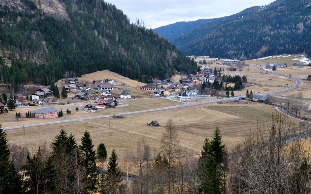 Blick auf die Gemeinde Patergassen im Kärntner Gurktal.