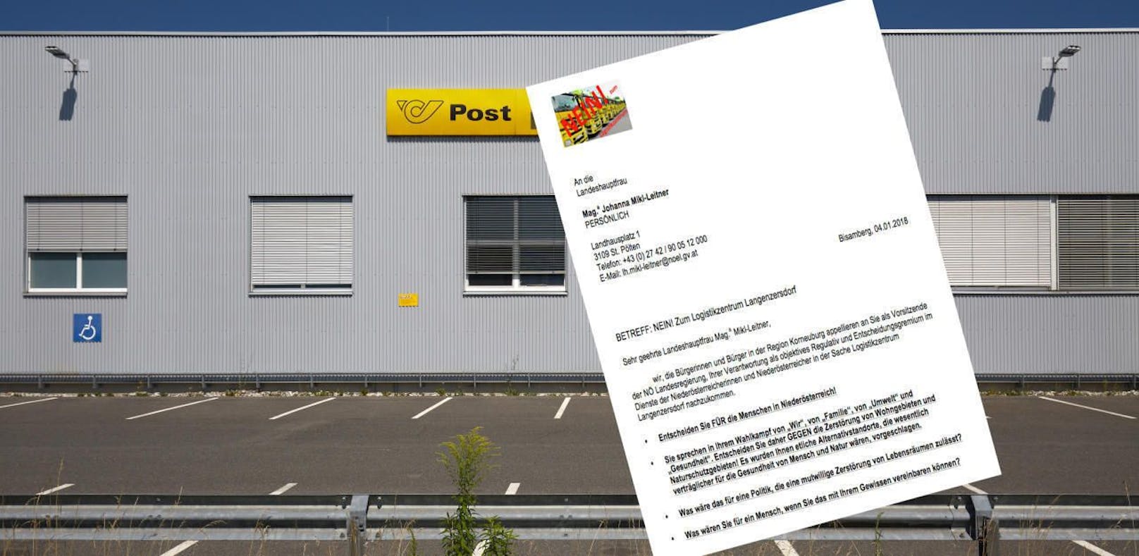 Postzentrum-Gegner bitten Mikl-Leitner um Hilfe