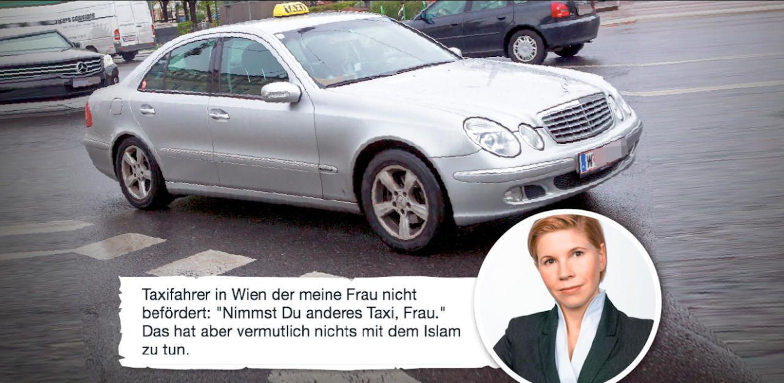 Ein Wiener Taxler nahm Anwältin Ulrike Pöchinger nicht mit. Ihr Ehemann teilte den Vorfall auf Twitter.