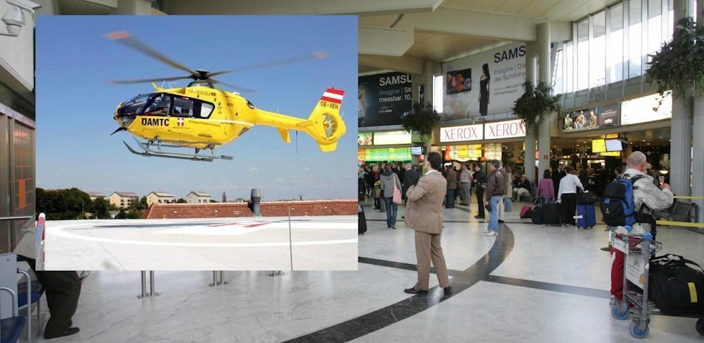 Drama am Flughafen Schwechat: Ein Mädchen kollabierte.