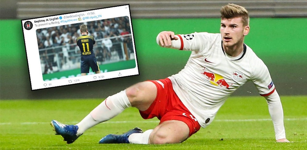 Türkei-Klub Besiktas Istanbul scherzt über Timo Werner. 