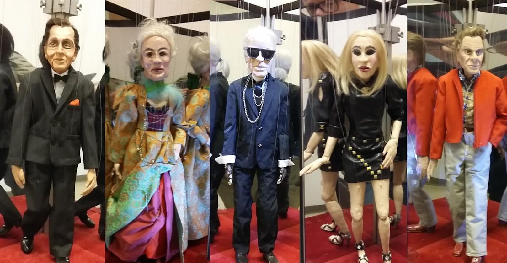 Lagerfeld, Versace & Co als Marionetten
