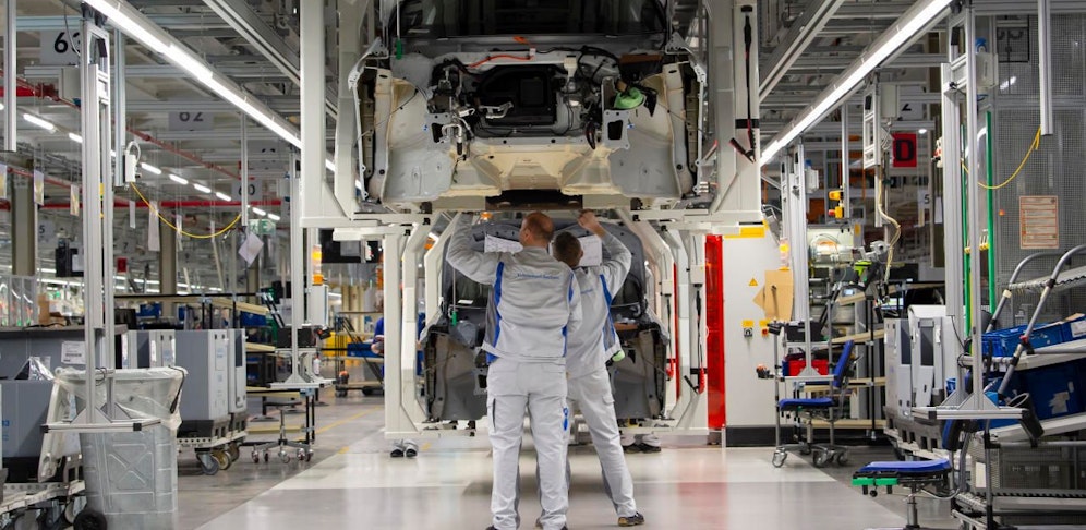 Ein Volkswagen-Werk in Sachsen.