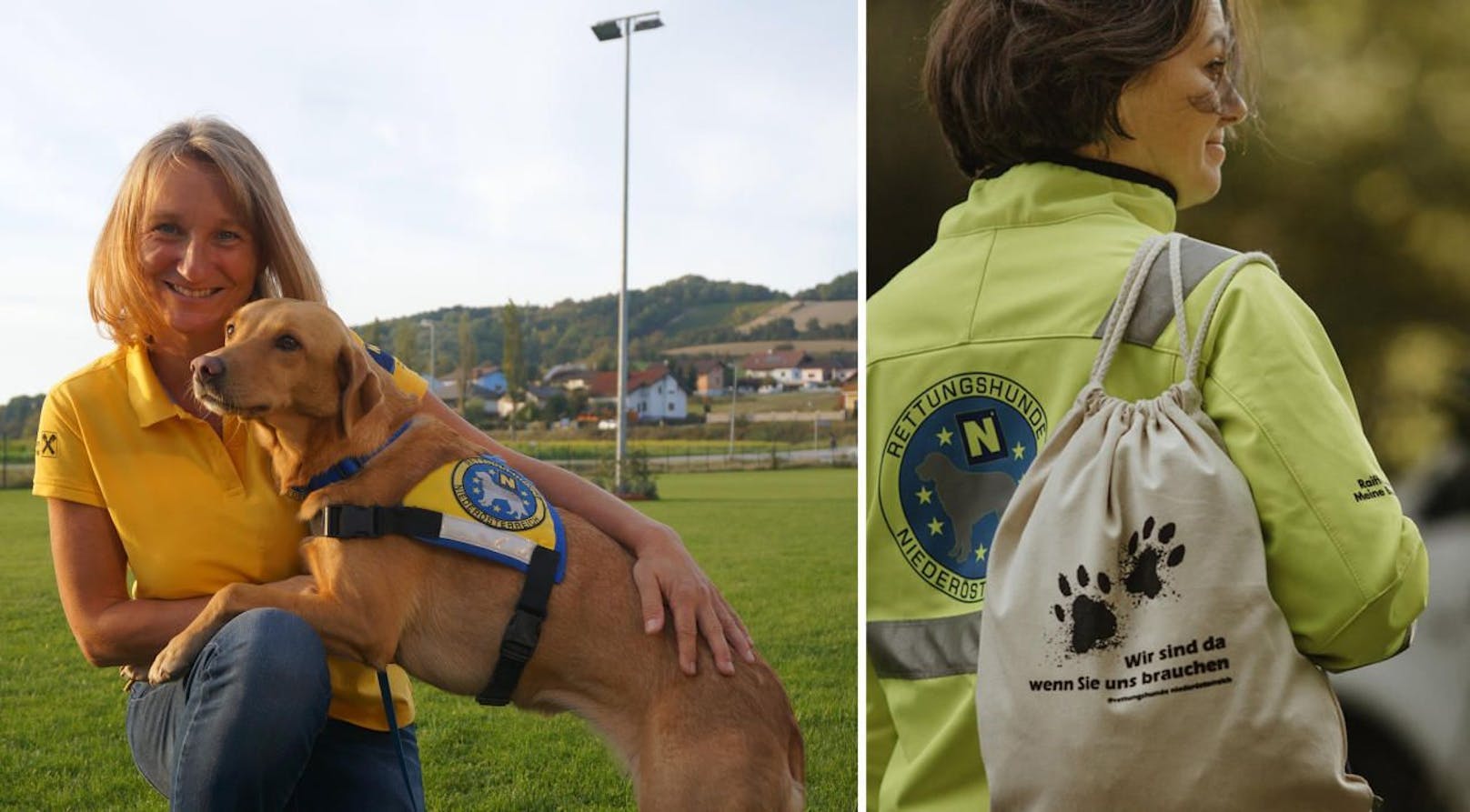 Karin Kuhn ist Chefin der Rettungshunde Niederösterreich, seit Kurzem gibt's richtig coole Fanware zu kaufen.