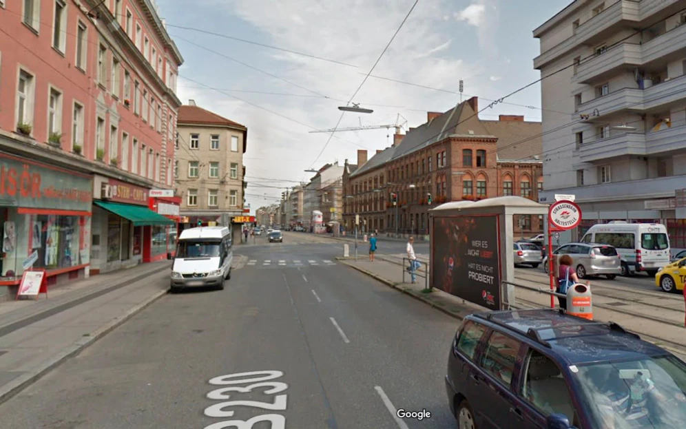 Blick in die Laxenburger Straße. Symbolbild
