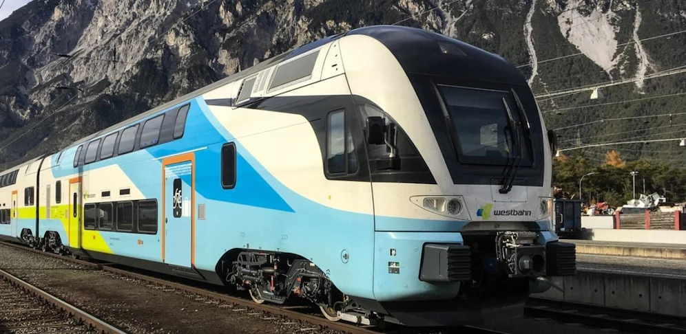 Einer der neuen KISS2-Züge der Westbahn. 