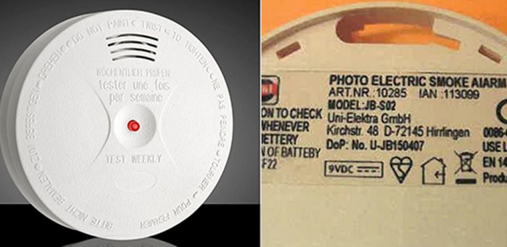 Der Rauchwarnmelder des Herstellers Uni-Elektra GmbH wird zurückgerufen 