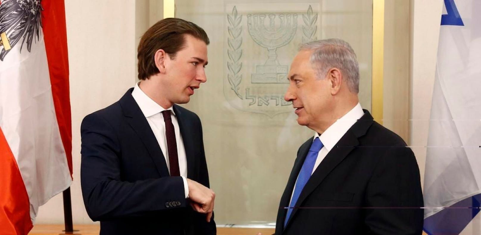 Kurz mit Netanjahu: Die beiden haben sich schon getroffen, als Kurz Außenminister war.