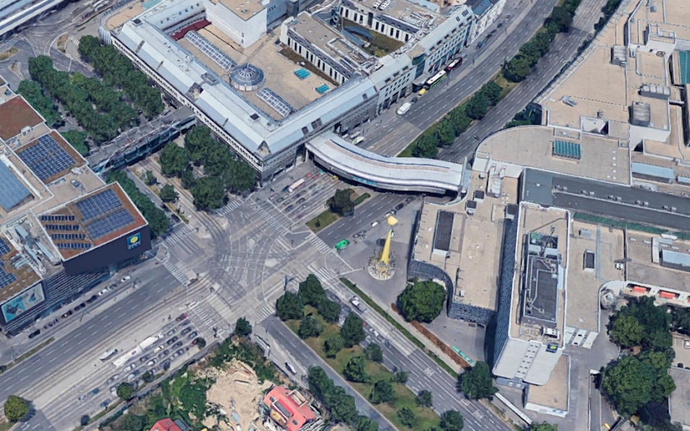 Das Donauzentrum in der Wagramer Straße in Wien-Donaustadt.