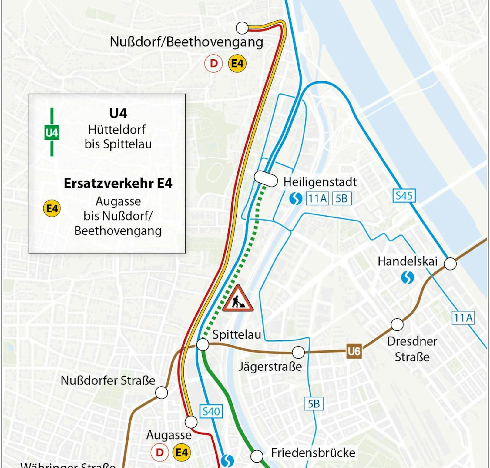 Grafik: Modernisierung der U4-Endstation Heiligenstadt.