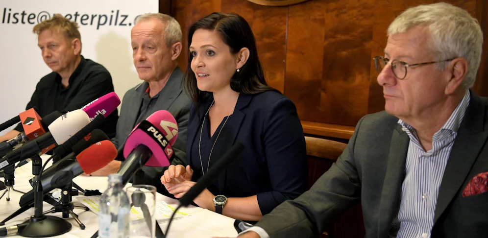  Die neuen Pilz-Köpfe: (v.l.) Wolfgang Zinggl, Pilz, Daniela Holzinger-Vogtenhuber und Bruno Rossmann