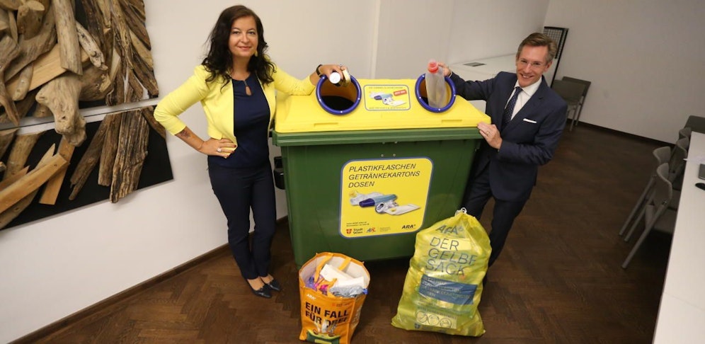 Stadträtin Ulli Sima und ARA-Vorstand Christoph Scharff. 