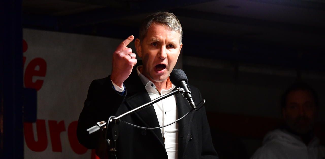 Der AfD-Landeschef von Thüringen, Björn Höcke, soll im Oktober 2022 eine Rede gehalten haben, die 