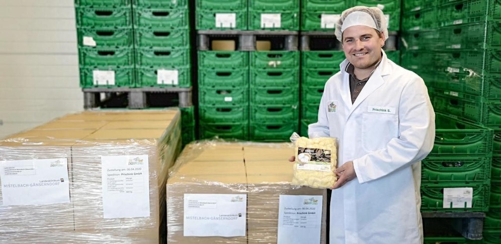 Prischink mit seinen Erdäpfeln.