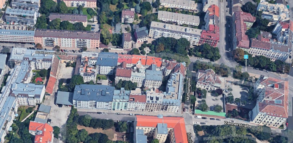 Die Breitenseer Straße in Wien-Hütteldorf. 